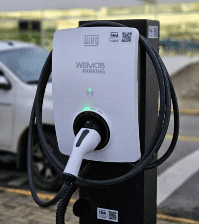 Eletroposto WEG WEMOB instalado pela TMA Engenharia